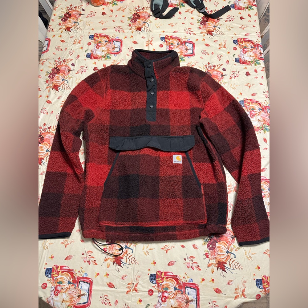 Carhartt Relaxed Fit Fleece Quarter-Snap Pullover Small